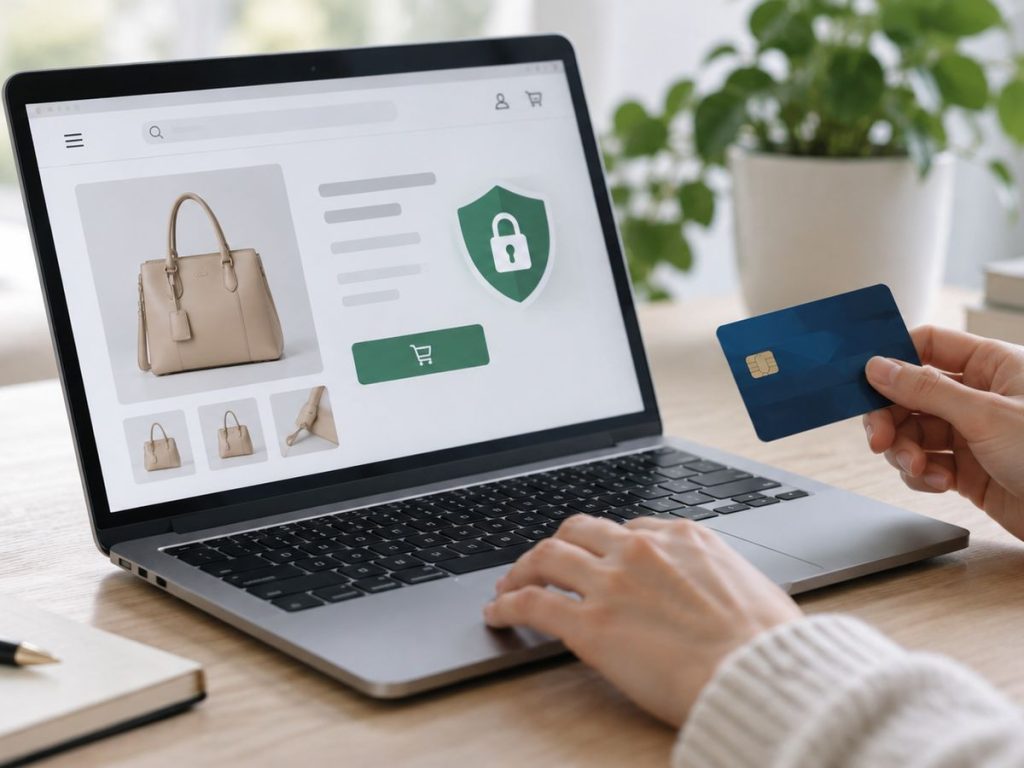 Покупатель проверяет интернет-магазин перед оплатой картой